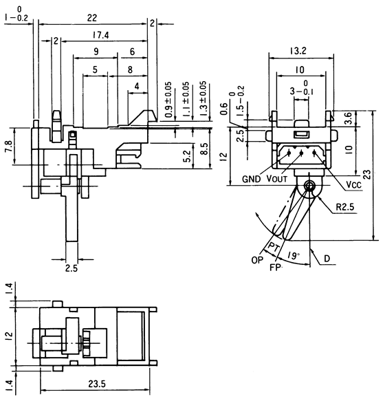 光電開(kāi)關(guān)OS-5901尺寸規(guī)格