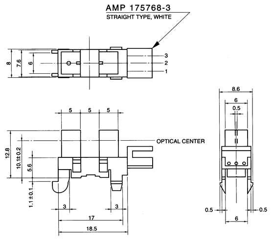 光電傳感器（光學傳感器）OJ-690201-702尺寸規(guī)格